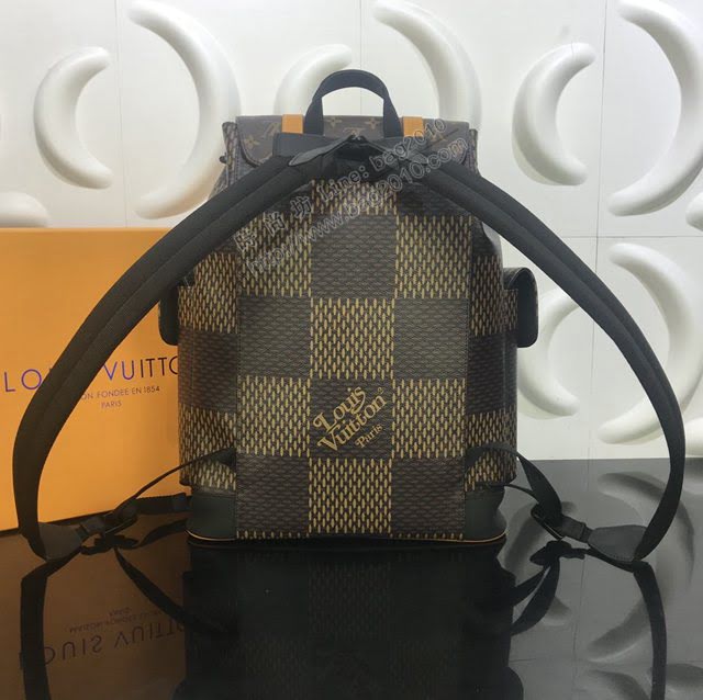 lv新款包包 路易威登波浪圖案Christopher小號雙肩包 lv男士新款後背包 N40358  ydh3844